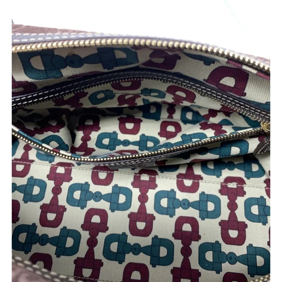 Gucci Charmy Boston Brown Suede Leather bag With Dust Bag. 11"Wx6"H 4.25D - Picture 5 of 11